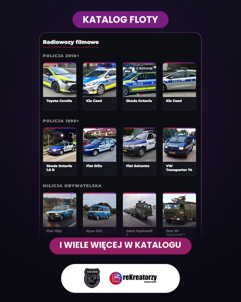 Flota pojazdów filmowych